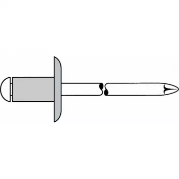 Gesipa slepý nit Al/oceľ 5x25 mm veľká hlava K14 rozsah zovretia 15,0-20,0 mm (balenie 250 ks) 1454126