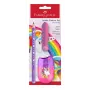 Faber-Castell Einhorn Jumbo písacia súprava, fialová, 3 ks, 3 mm tuhá, ergonomický trojhranný tvar 111528