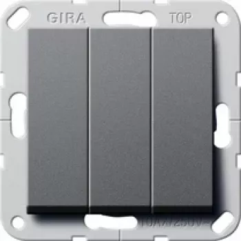 GIRA 283228 System 55 kolískový prepínač 2-pólový 10AX 250V antracit