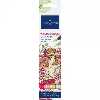 Faber-Castell Goldfaber Sketch Marker súprava Romantic Manga (2 alkoholové dvojhrotové markery) 164722