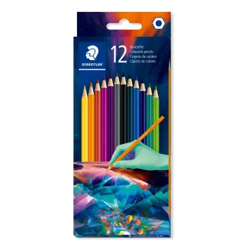 STAEDTLER šesťhranné pastelky Edition 1, 12-dielna kartónová škatuľa, tmavé tóny, 3,0 mm tuhá 175C12E2-1