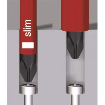 Wiha VDE PlusMinus skrutkovač SoftFinish electric slimFix 3281 SL/PH 1 dĺžka čepele 80 mm (35502)
