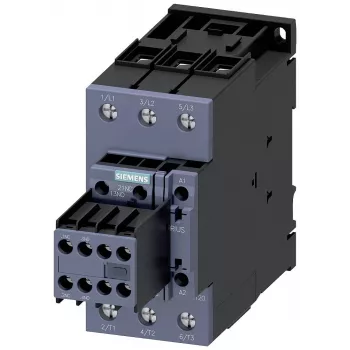 SIEMENS stýkač AC-3 22kW/400V 2NO+2NC 230V AC 50A S2 skrutkové svorky (3RT20361AP04)