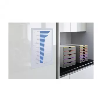 DURABLE DURAFRAME A4 samolepiaci informačný rám, strieborný, balenie 2 ks 487202