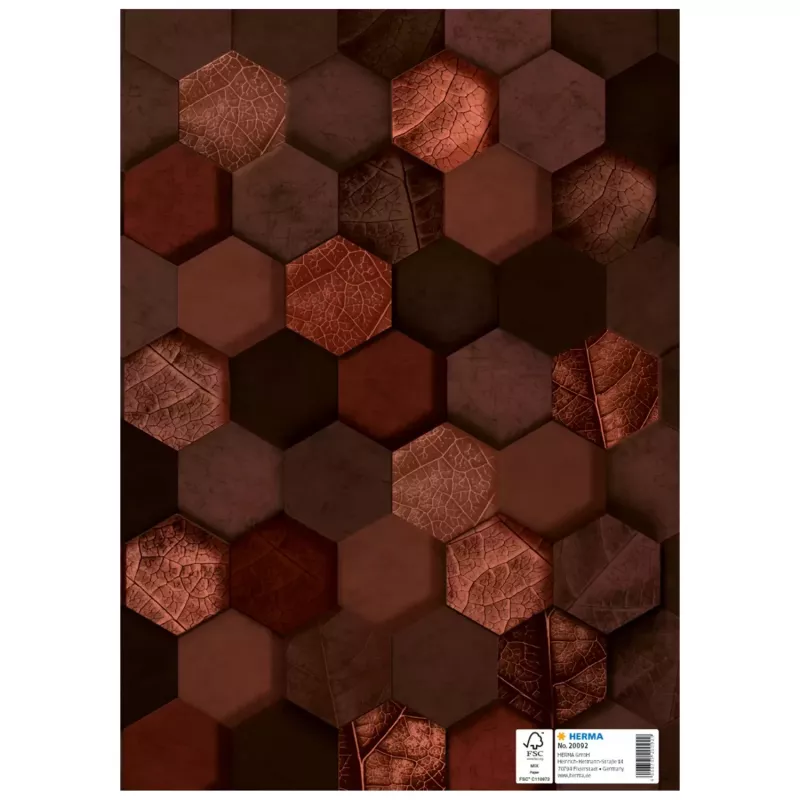 HERMA obal na zošit X, kartón, DIN A4, hnedý, s pole na popis, 10 kusov (20092)