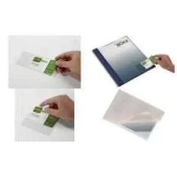 DURABLE POCKETFIX samolepiaca taška 90x57mm, výrez na palec, transparentná, balenie 100 ks 837919