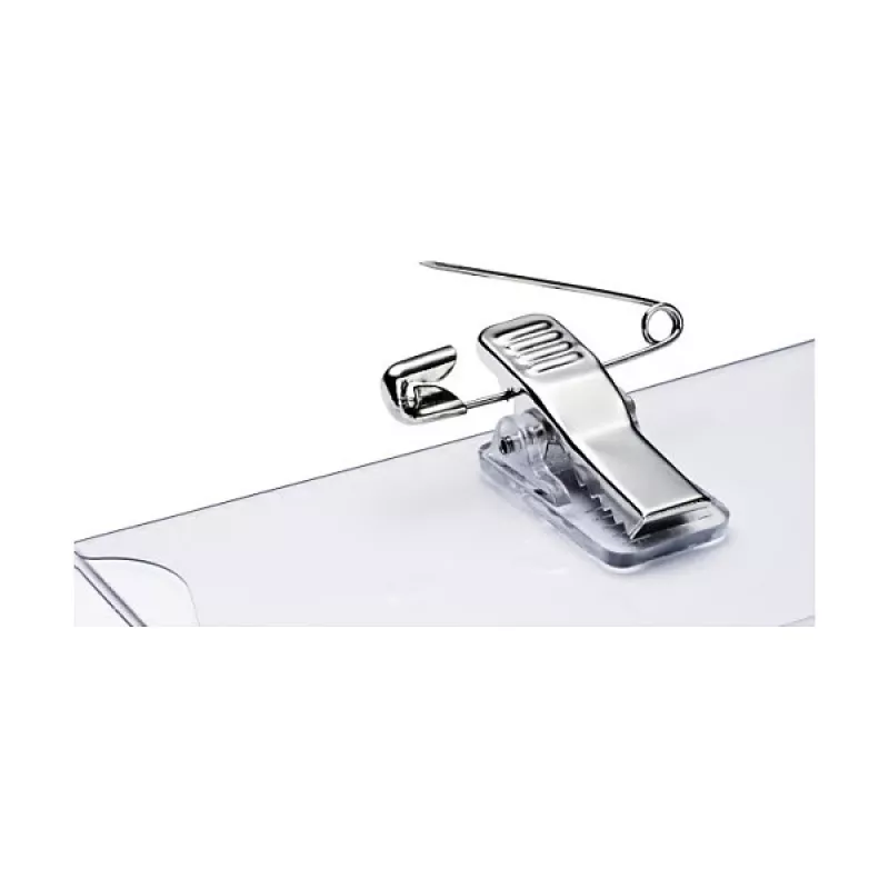 DURABLE držiak na menovky 90x54 mm s kombi klipom, transparentný, 5 kusov (861019)