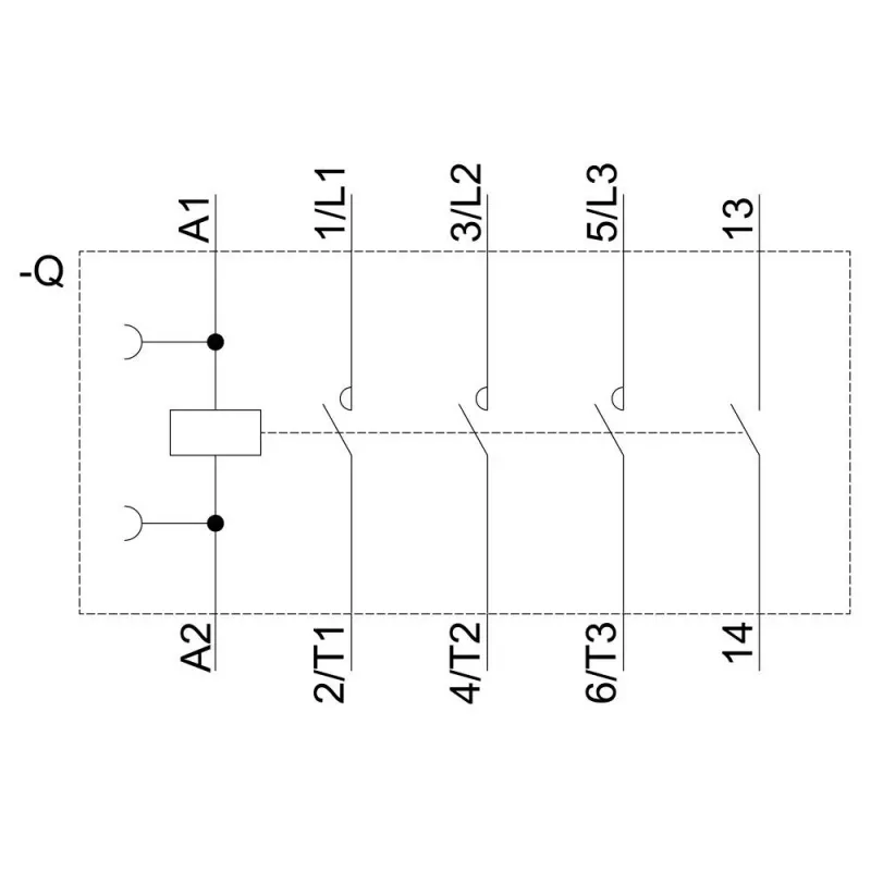 Siemens SIRIUS 3RT2 výkonový stýkač 3RT20162AB01, 3-pólový, 7,5 A, cievka 24 V AC, skrutkové svorky