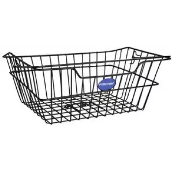 FISCHER zadný cyklistický košík, čierny hrubý oceľový drôt, montáž bez náradia, nosnosť 5 kg 61036