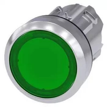 Siemens SIRIUS ACT svetelný tlačidlový predný diel, vysoko lesklý kov, zelený, 22mm 3SU1051-0AA40-0AA0