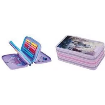 Herlitz TriCase Whisper Mane 31-dielne peračník, polyester, 3 priehradky, 3 zipsy 400205915