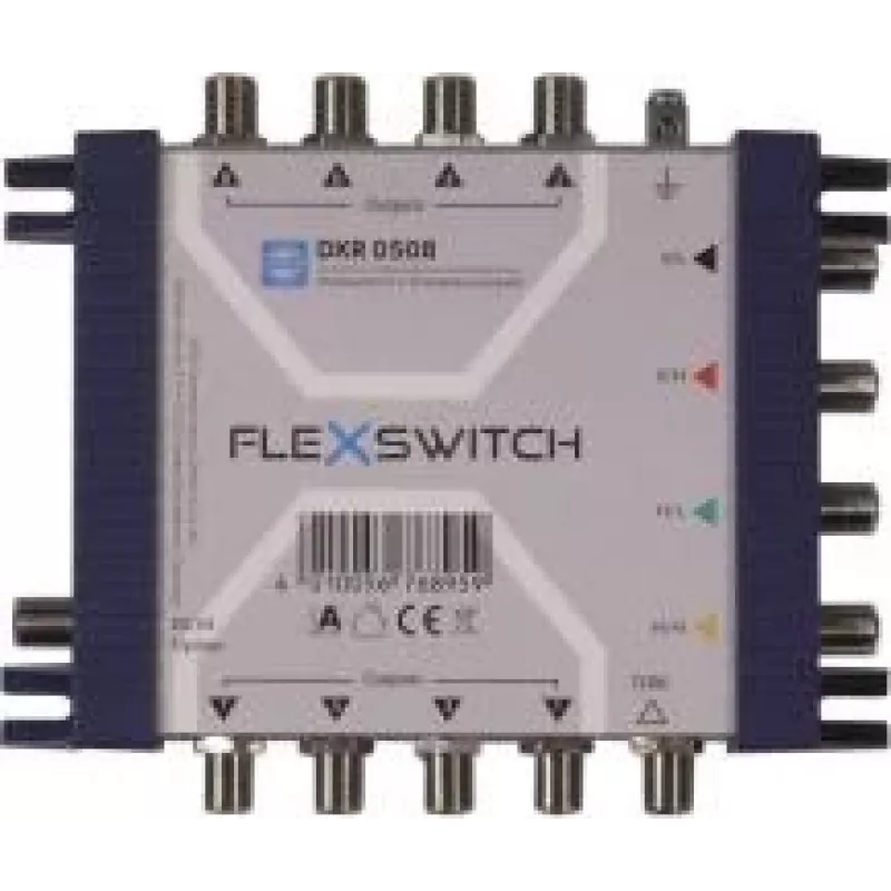 WISI FLEXSWITCH DXR0508 multiswitch 5 in 8 napájaný prijímačom pasívne kaskádovateľný