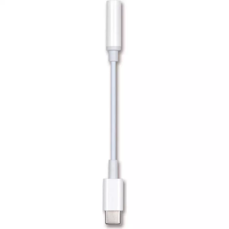2GO 797008 USB-C na 3,5 mm audio adaptérový kábel, 0,1 m, biely