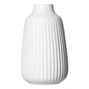 Ritzenhoff & Breker SANREMO Biela kameninová váza na kvety sada 2 ks, 240 mm, dekoratívna rebrovaná štruktúra 746655