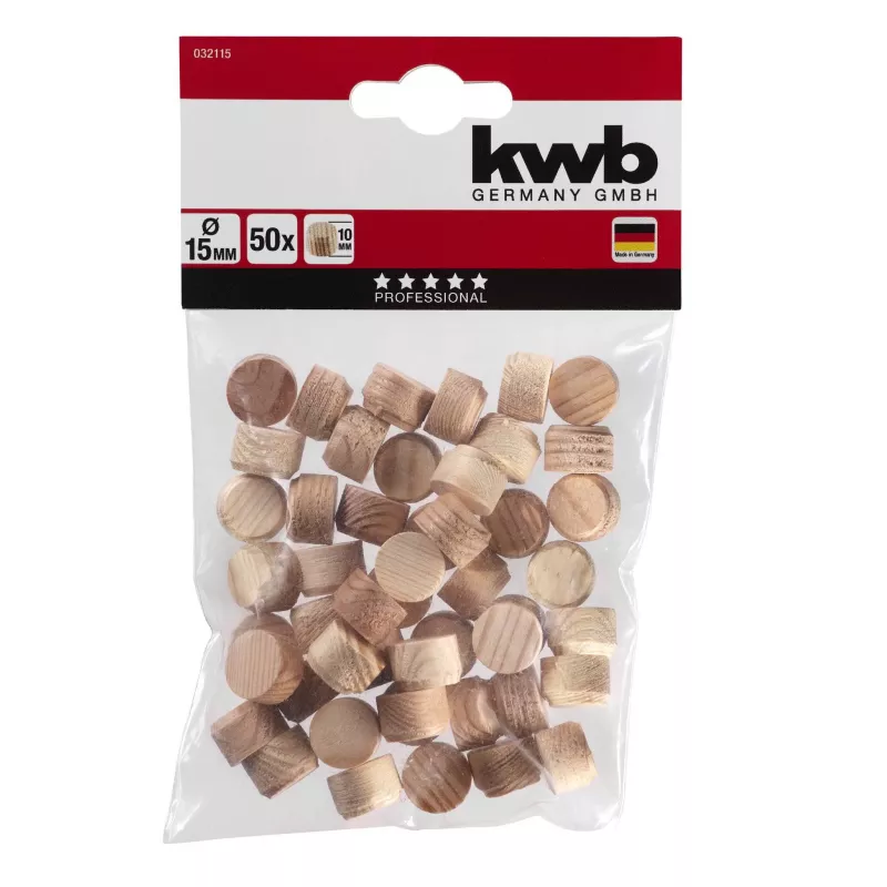 kwb Kužeľové podložky 15 mm, biela, 50 kusov 032115