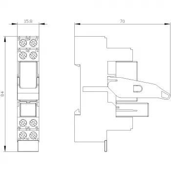 SIEMENS LZS:RT4A4L24 zásuvné relé 4PDT 24VDC 2W s LED