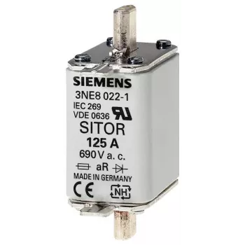 Siemens NH poistková vložka 160 A, veľkosť 00, gG, 500 V AC/250 V DC, nožové kontakty, predný indikátor 3NE8 024-1