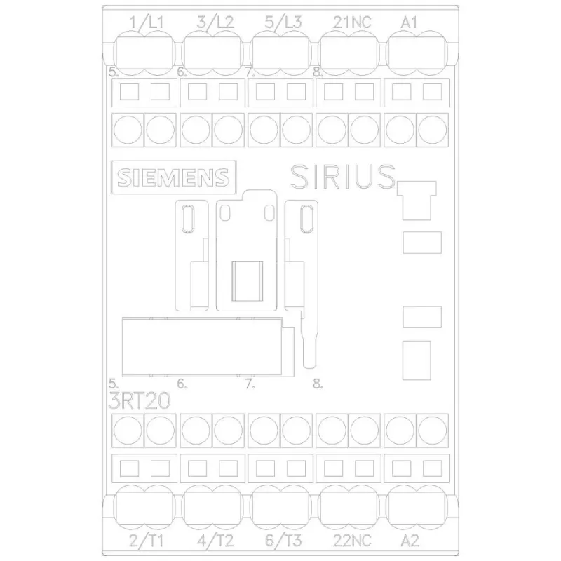 Siemens SIRIUS 3RT2 výkonový stýkač 3RT2018-2AP02, 3-pólový, 18 A, 24 V AC cievka, skrutkové svorky