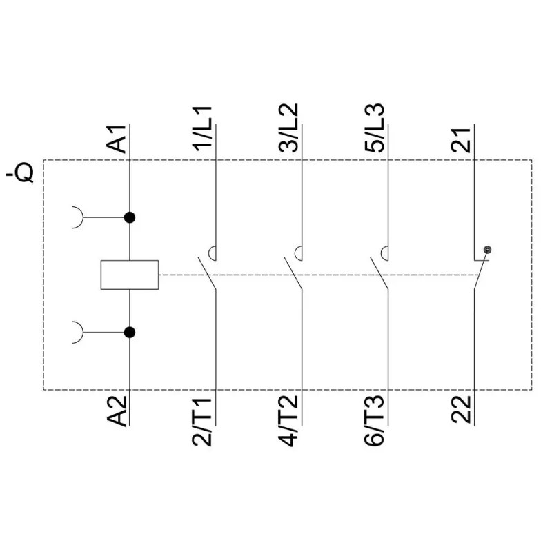 Siemens SIRIUS 3RT2 výkonový stýkač 3RT2018-2AP02, 3-pólový, 18 A, 24 V AC cievka, skrutkové svorky