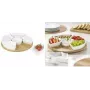 Esmeyer SUSAN 7-dielna otočná servírovacia sada, bambusový podnos so 6 porcelánovými miskami, 345 mm 302-060