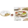 Esmeyer SUSAN 7-dielna otočná servírovacia sada, bambusový podnos so 6 porcelánovými miskami, 345 mm 302-060