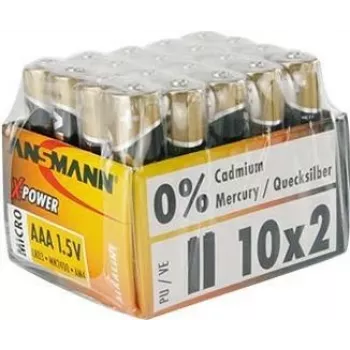 ANSMANN X-POWER Micro AAA alkalické batérie 1,5 V - 20 balenie 5015671