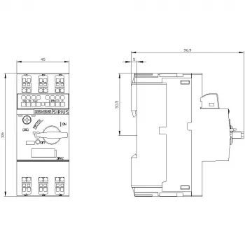 SIEMENS SIRIUS 3RV2011-1HA25 motorový istič, 5,5-8 A, 3-pólový, skrutkové svorky