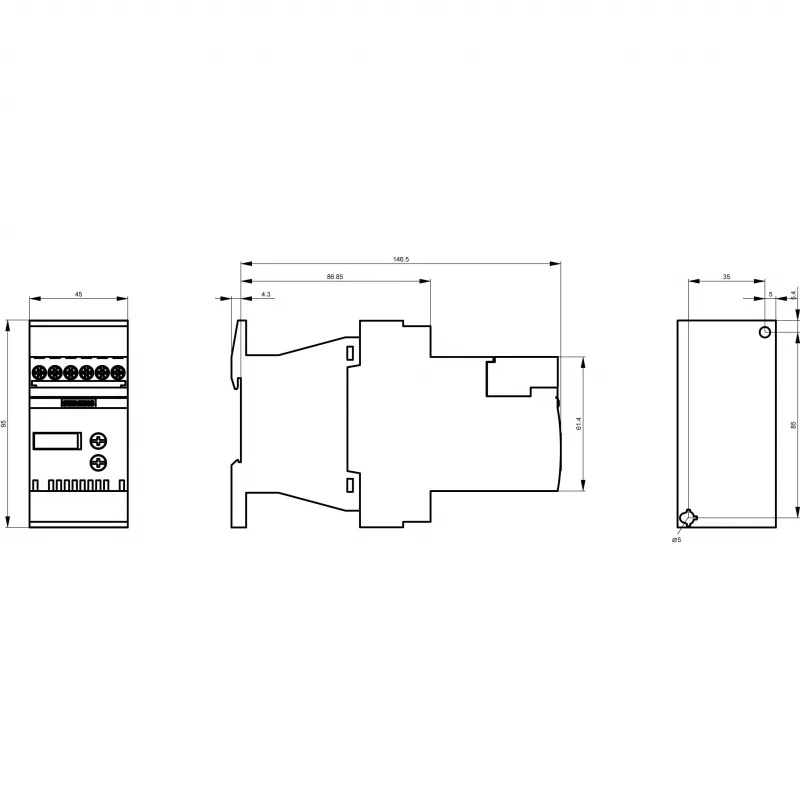 Siemens SIRIUS 3RW3017-1BB04 softštartér, S00, 17 A, 200-480 V AC, 24 V AC/DC ovládanie