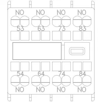 Siemens pomocný spínací blok 3RH2911-2XA40-0MA0, 4-pólový, 2NO+2NC