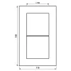 JUNG LSP 982 GLAS sklenený rám 2-násobný, LS PLUS, 115 x 186 x 11 mm