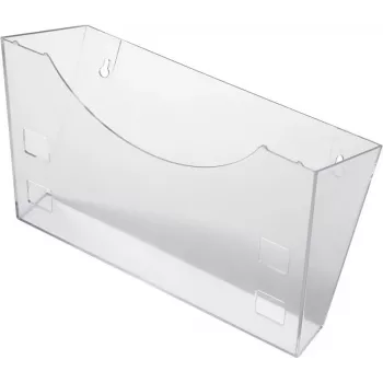 HELIT H6103008 Nástenný držiak pre držiak prospektov, sivo-transparentný