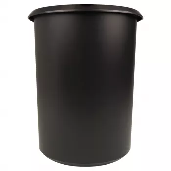 HELIT the double Odpadkový kôš, oválny, 20 L, čierny, PE, bez veka, časť 1 (H6103795)
