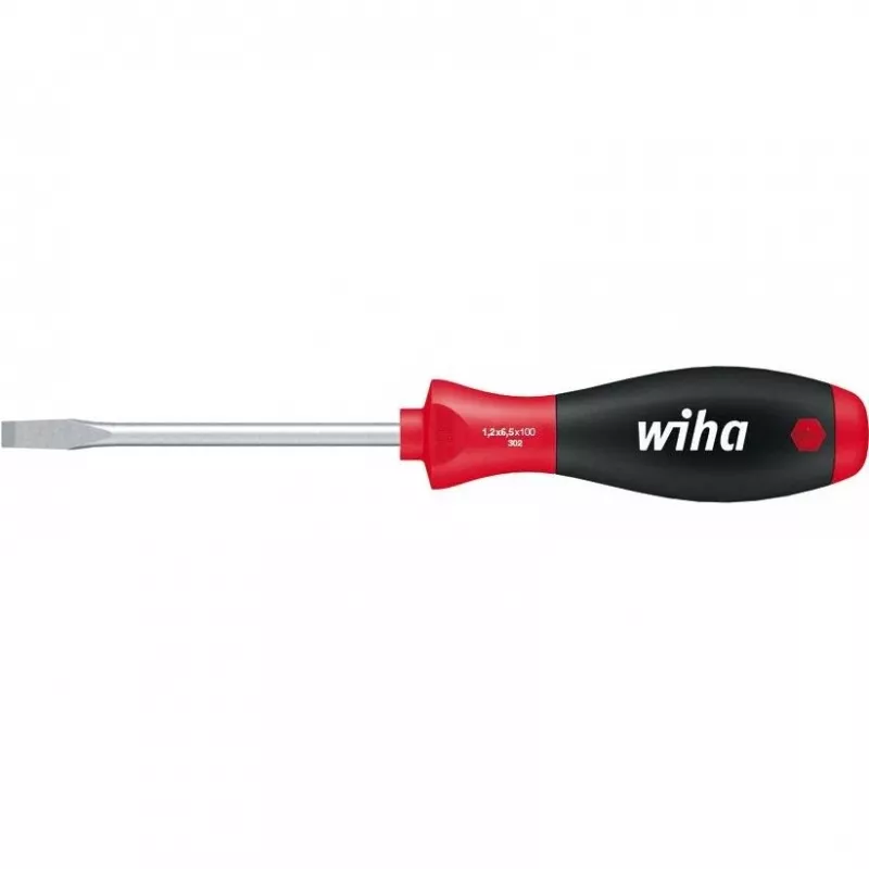 Wiha SoftFinish Plochý skrutkovač 6,5 mm šírka čepele, 150 mm dĺžka čepele, DIN ISO 2380 00703