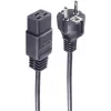SHIVERPEAKS Basic napájací kábel Schuko na IEC C19, 3 m, 16 A, čierny BS60015-S