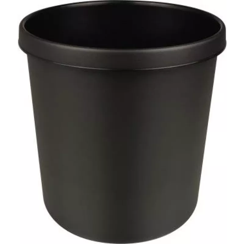 HELIT H6106495 nehorľavý okrúhly odpadkový kôš, 18 l, čierny