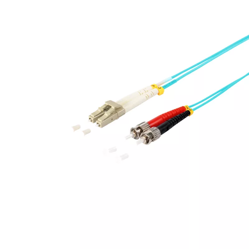 SHIVERPEAKS S/CONN maximum connectivity LC/ST duplex multimódové OM3 50/125µm optické patch kábel, aqua, 5 m (77945/3)