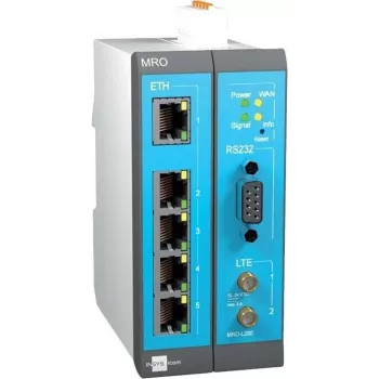 INSYS MoRoS icom MRO-L210 priemyselný LTE router, Ethernet WAN, 2x 10/100 Ethernet, modrá/sivá/biela 10019403