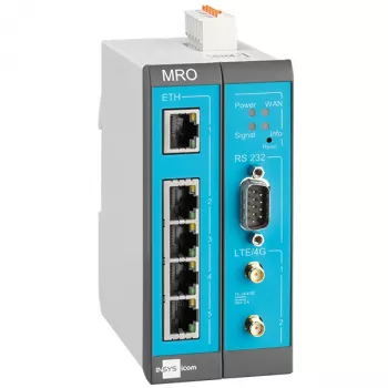 INSYS MoRoS icom MRO-L210 priemyselný LTE router, Ethernet WAN, 2x 10/100 Ethernet, modrá/sivá/biela 10019403