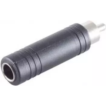ShiverPeaks audio adaptér, konektor samec Cinch na 6,3 mm mono jack konektor samica, kov, niklovaný (BS57005)