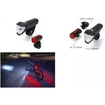 FISCHER sada LED osvetlenia na bicykel TWIN, 50/25/15 lux predné svetlo, USB nabíjateľné, schválené StVZO 50428