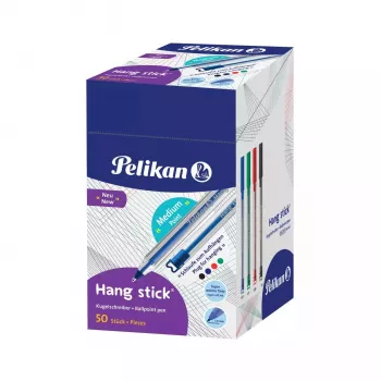 Pelikan Hang Stick guľôčkové pero, transparentné, rôzne farby atramentu, 1,0 mm, jednorazové 400197418