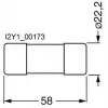 SIEMENS SITOR cylindrická poistka 80A 660V AC/700V DC gR 22x58mm (3NC2280)