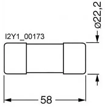SIEMENS SITOR cylindrická poistka 80A 660V AC/700V DC gR 22x58mm (3NC2280)