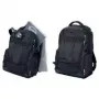 LIGHTPAK Fanactic 20L polyesterový batoh na notebook s bočným vystuženým vreckom na zips, vystuženým chrbtom a vystuženými popruhmi, viacero vreciek, čierny 24603