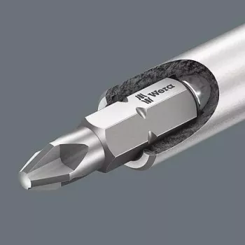 Wera 05073406001 sada nerezových bitov do skrutkovača, 7-dielna, Phillips PH1/PH2, Pozidriv PZ1/PZ2, drážka 1,0x5,5, Hex-Plus 4/5 mm, 1/4 palca šesťhranný pohon, 25 mm dĺžka