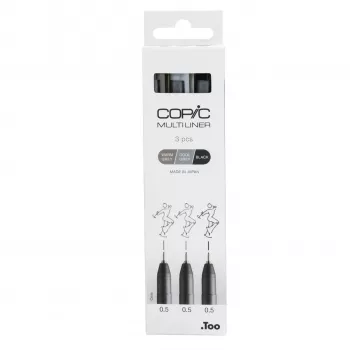 COPIC Multiliner fineliner čierny 0,5 mm, 3 ks (22075633)