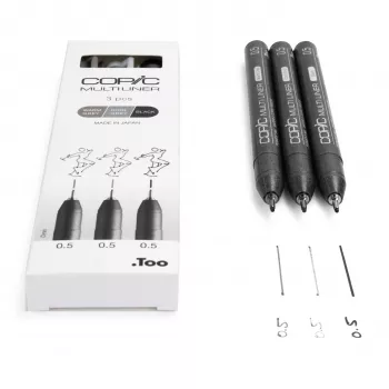 COPIC Multiliner fineliner čierny 0,5 mm, 3 ks (22075633)