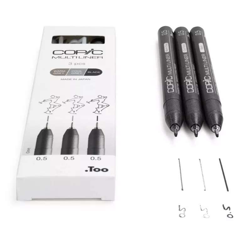 COPIC Multiliner fineliner čierny 0,5 mm, 3 ks (22075633)
