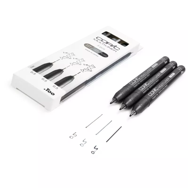 COPIC Multiliner fineliner čierny 0,5 mm, 3 ks (22075633)