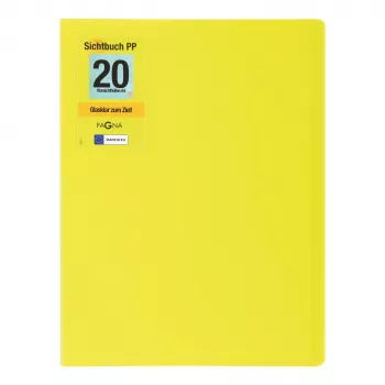 PAGNA School display book A4, 20 obalov, limetkovo zelená 21012-17